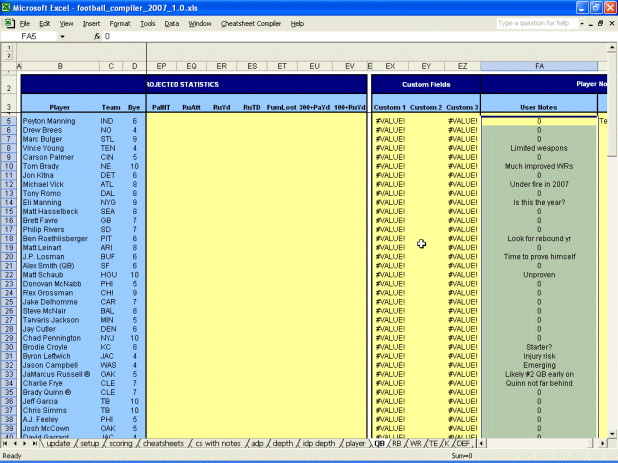 FFToday Draft Buddy: Help - Frequently Asked Questions