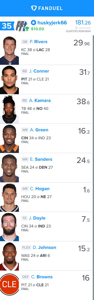 fanduel lineup week 1