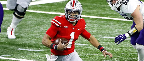 Ohio State quarterback Justin Fields' 40-yard dash time would've been best  in the NFL Combine for QBs 